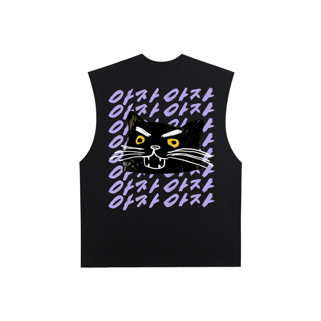Aja Aja Crux Tank — Black / Purple Text