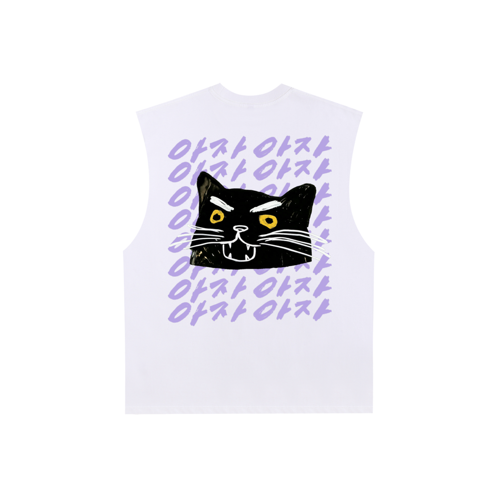 Aja Aja Crux Tank — White / Purple Text