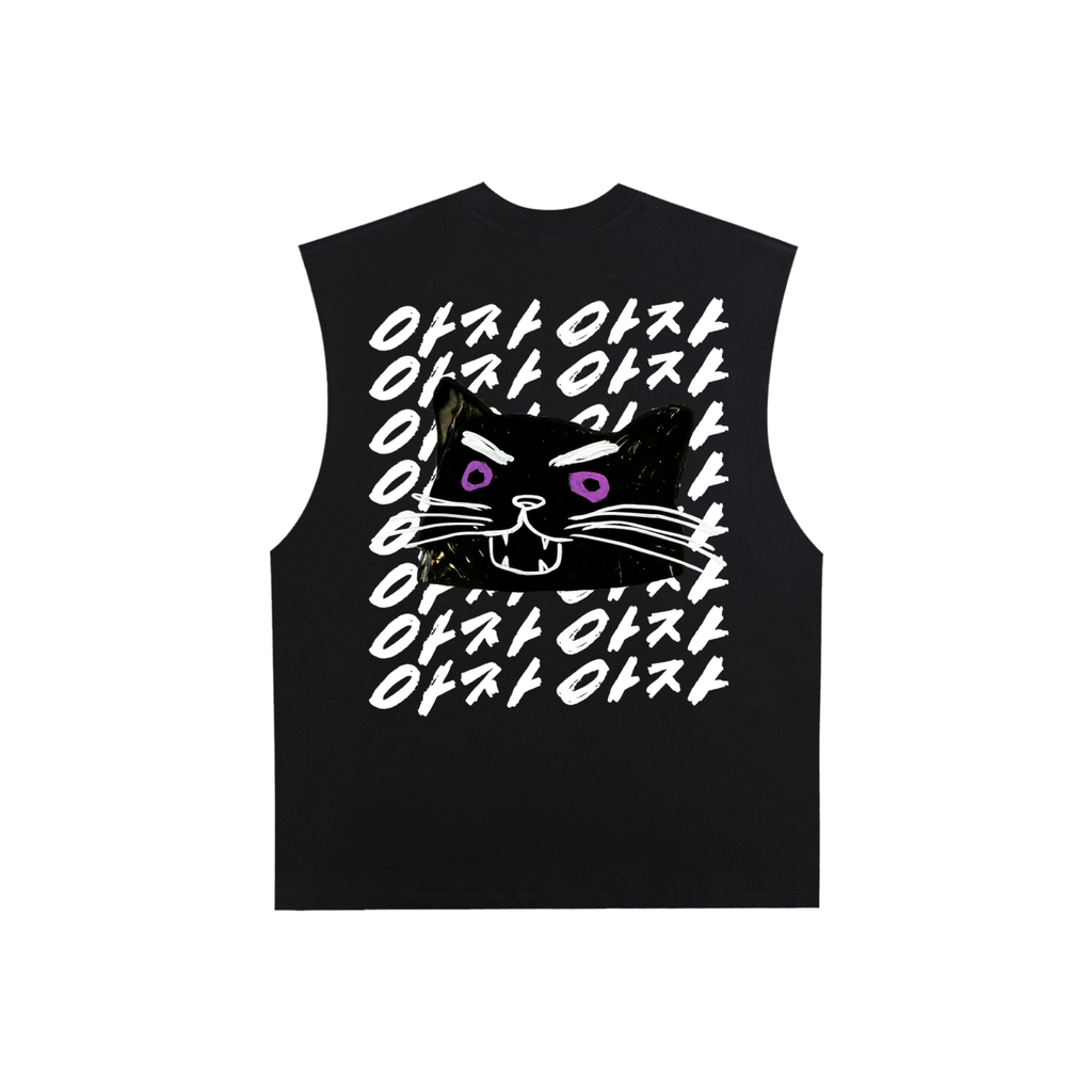 Aja Aja Crux Tank — Black / White Text