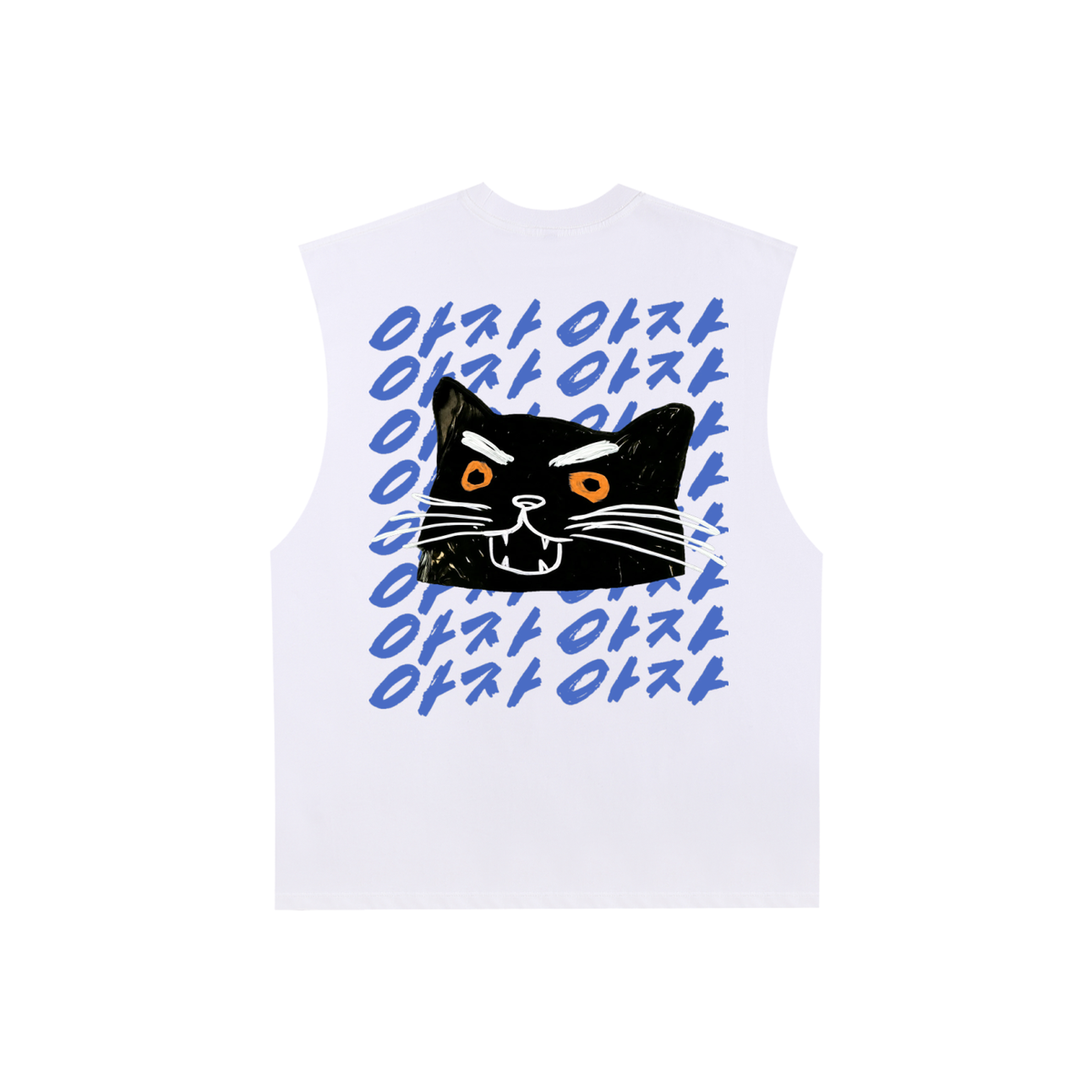 Aja Aja Crux Tank — White / Blue Text
