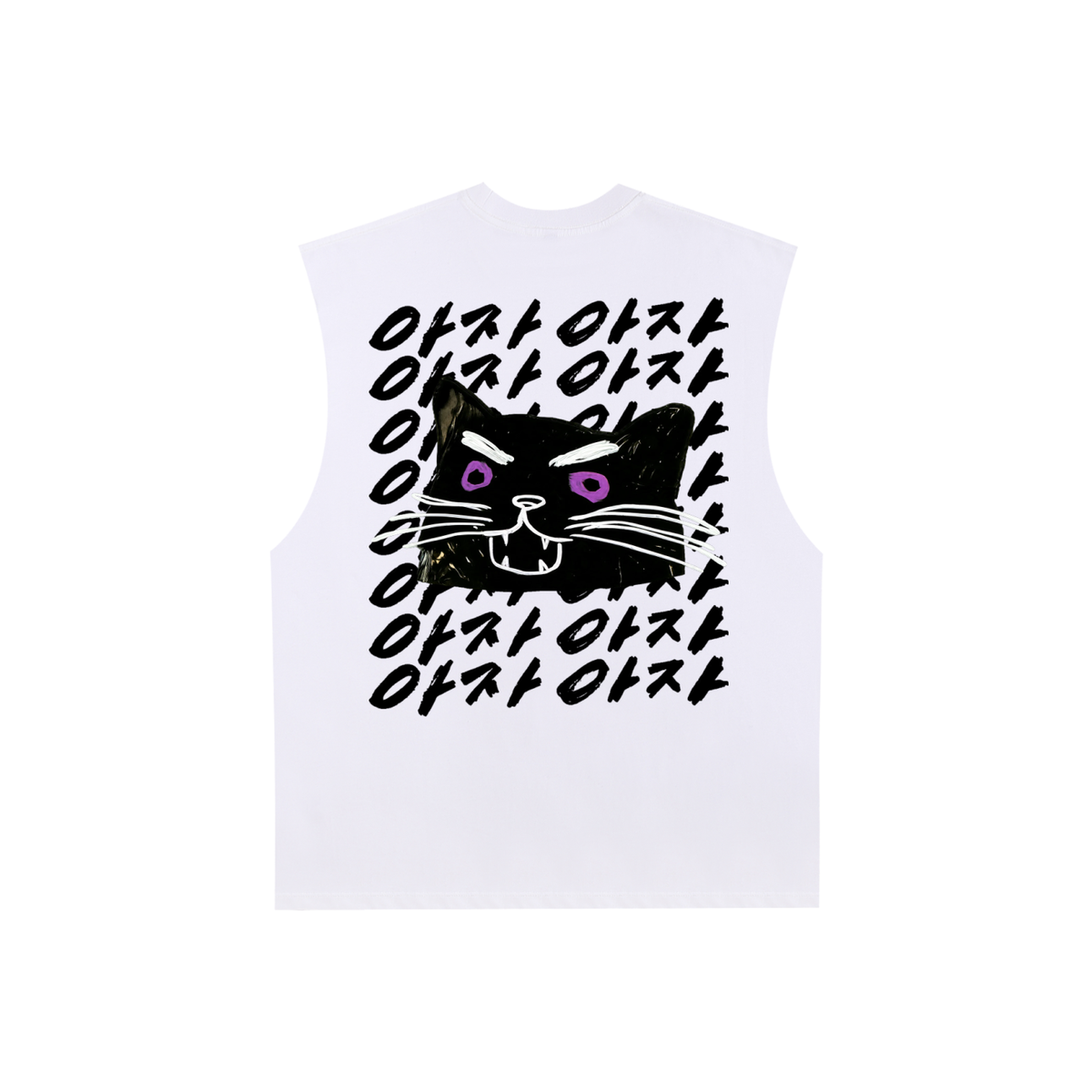 Aja Aja Crux Tank — White / Black Text
