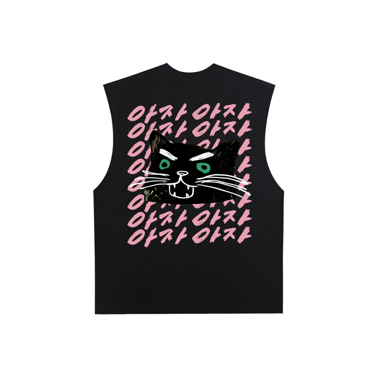 Aja Aja Crux Tank — Black / Pink Text