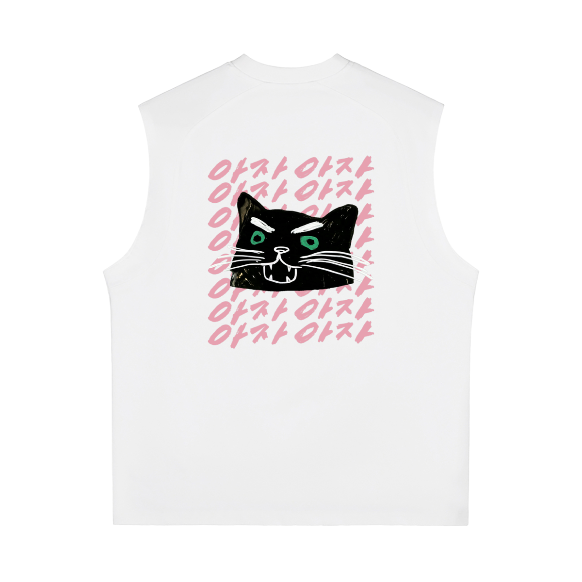 Aja Aja Send Tank — White / Pink Text